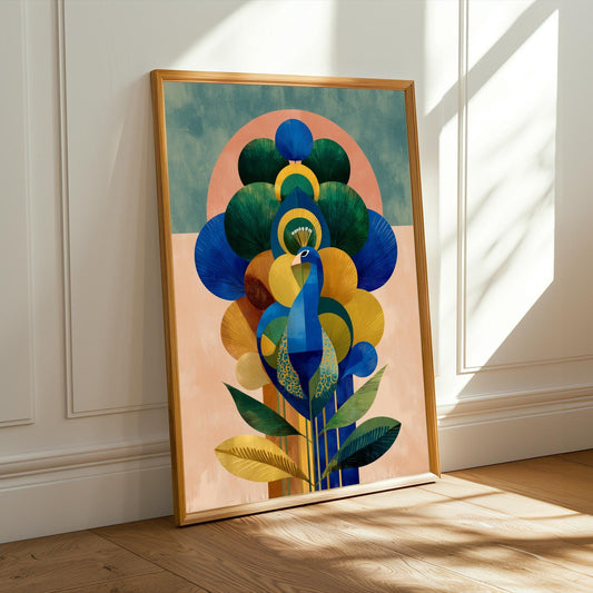 Stylized Peacock Wall Art Print