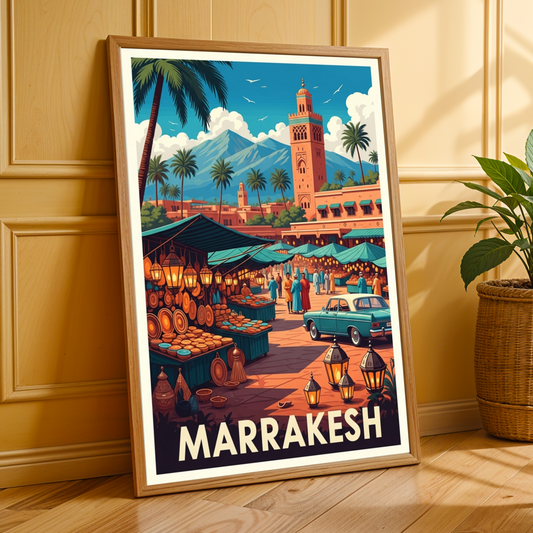 Marrakesh, Morocco Travel Poster