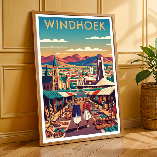 Windhoek, Namibia Travel Poster