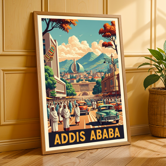 Addis, Ababa Travel Poster Soluna Soul