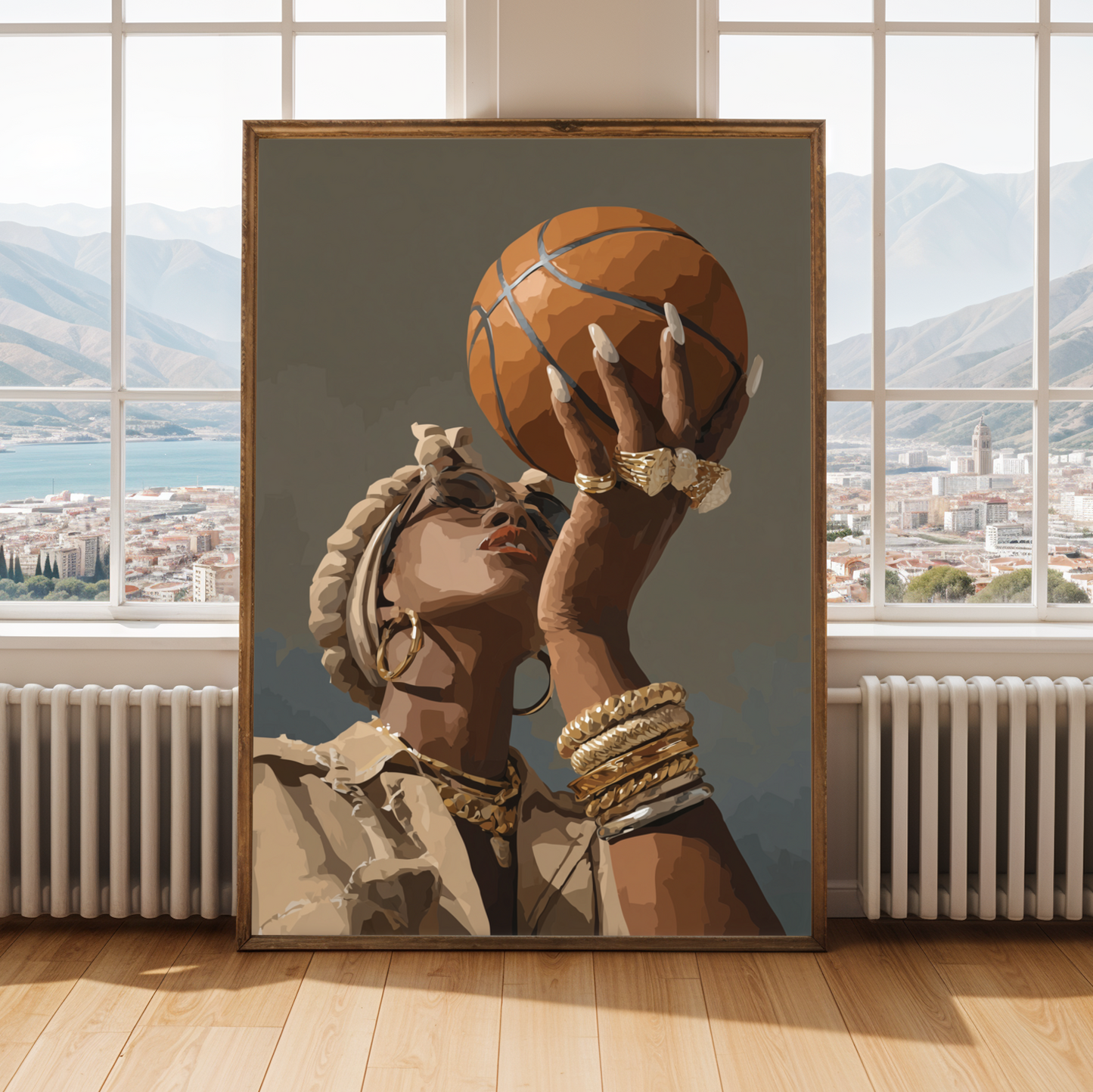"Ball is Life" – Modern Afrocentric Poster