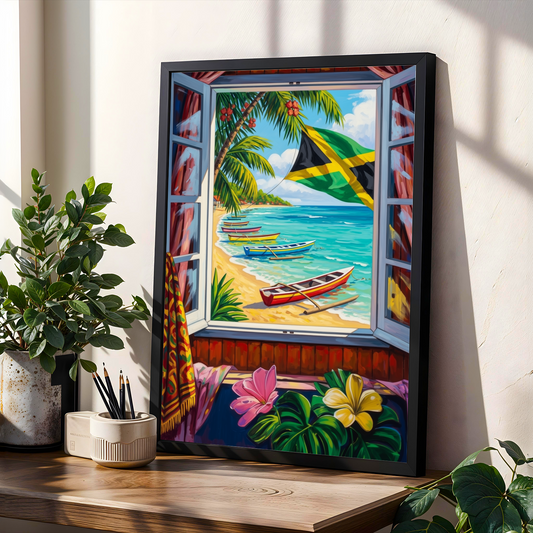 Matisse Inspired Carribean Beach Wall Art Print Soluna Soul