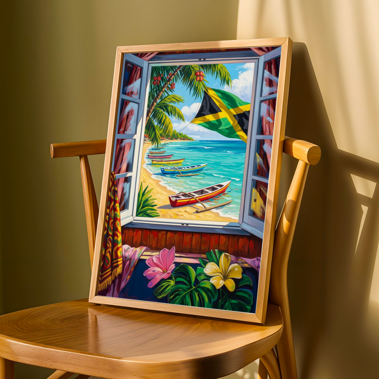Matisse Inspired Carribean Beach Wall Art Print Soluna Soul