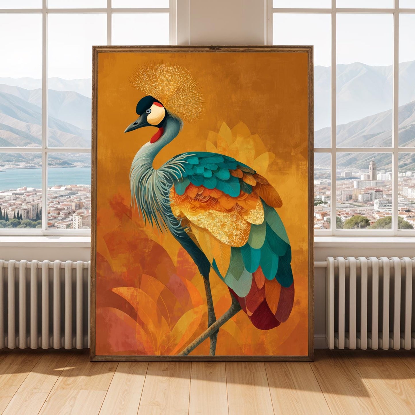 Crowned Crane Wall Art Print