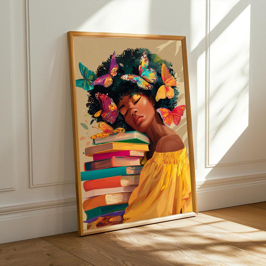 Mindset Over Everything - Book Love Wall Art Print Soluna Soul