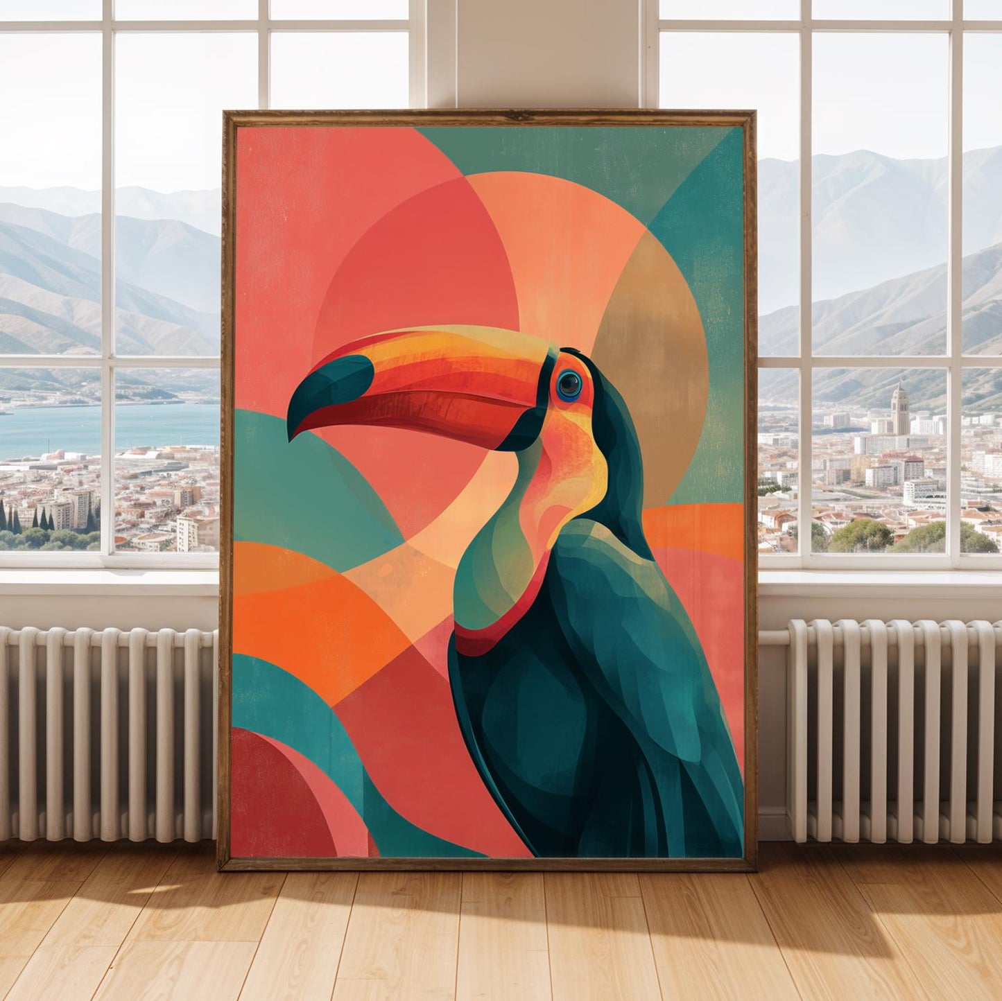 Geometric Toucan Wall Art Print