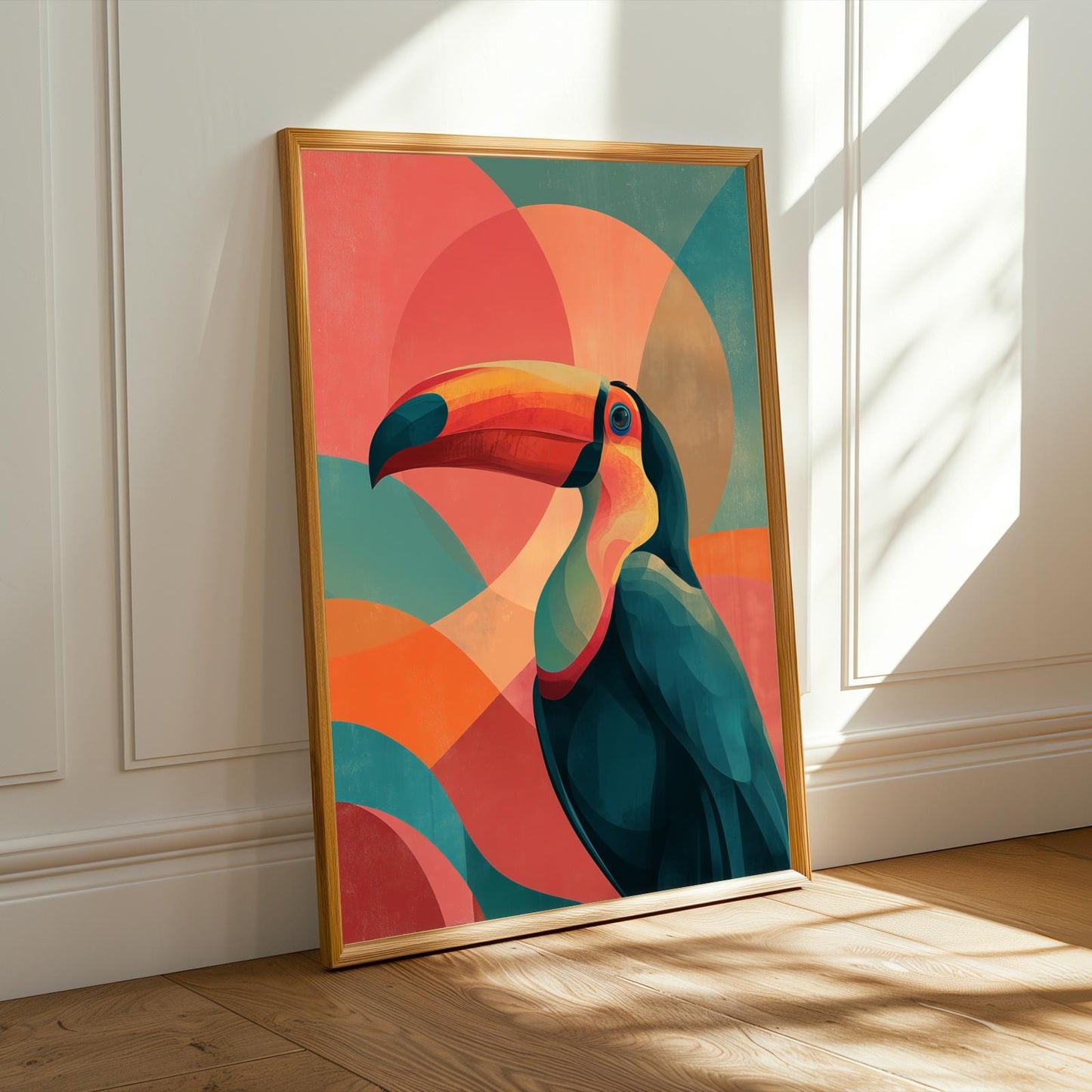 Geometric Toucan Wall Art Print