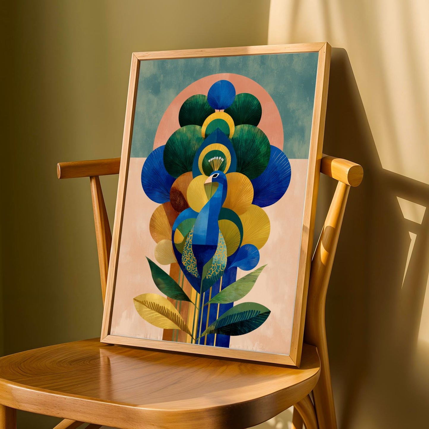 Stylized Peacock Wall Art Print