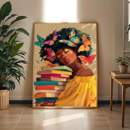 Mindset Over Everything - Book Love Wall Art Print Soluna Soul