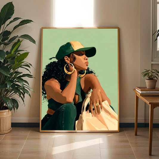 Chic Portrait Wall Art Print Soluna Soul