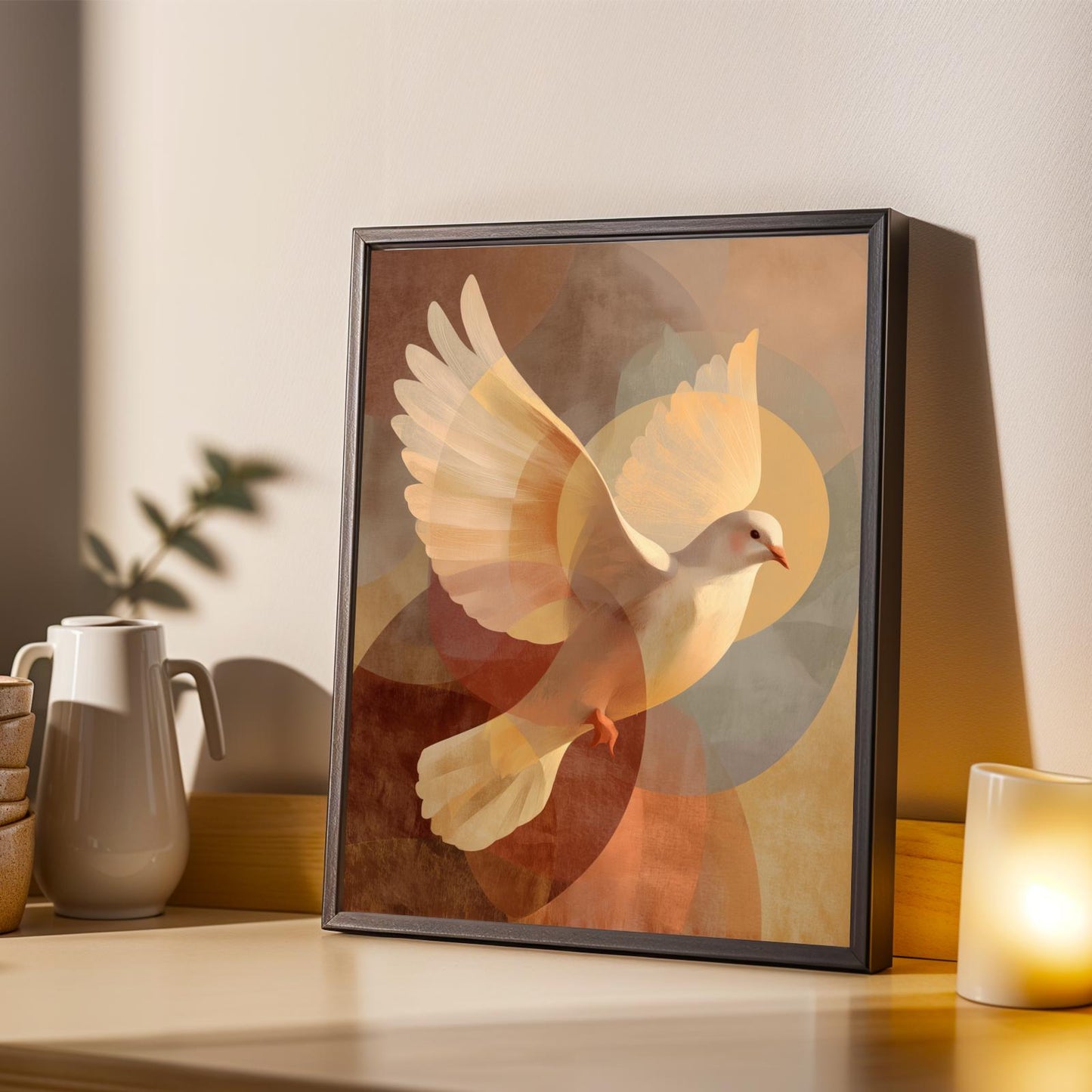 Dove in Flight Wall Art Print