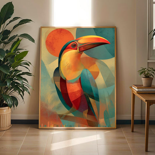 Geometric Toucan Wall Art Print Soluna Soul