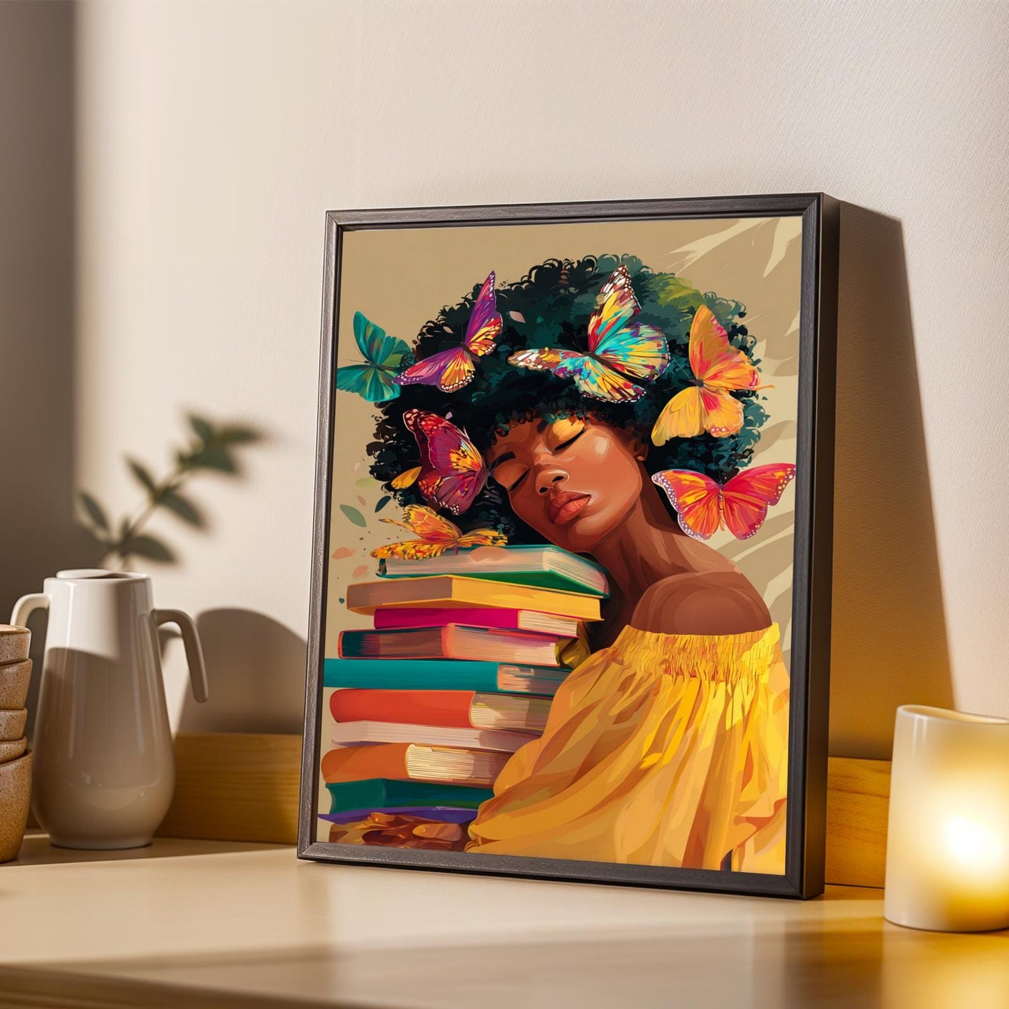 Mindset Over Everything - Book Love Wall Art Print