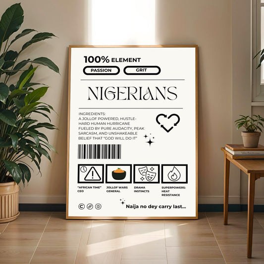 Nigerian Cultural Pride Wall Art Print Soluna Soul