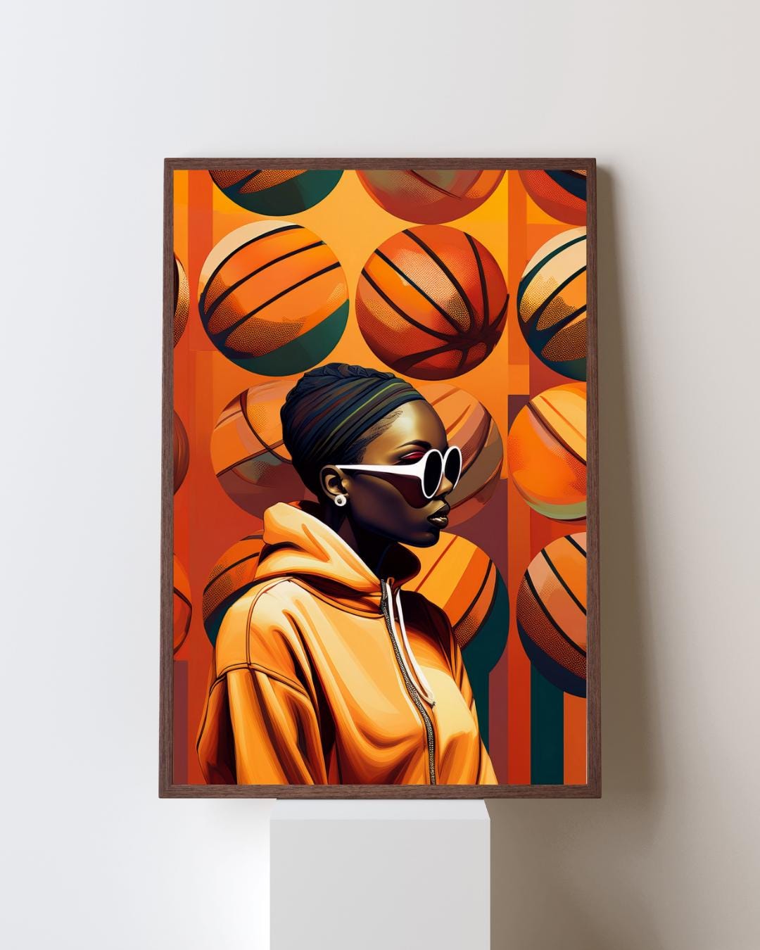 Basketball Wall Art | Afrocentric Woman In Hood...