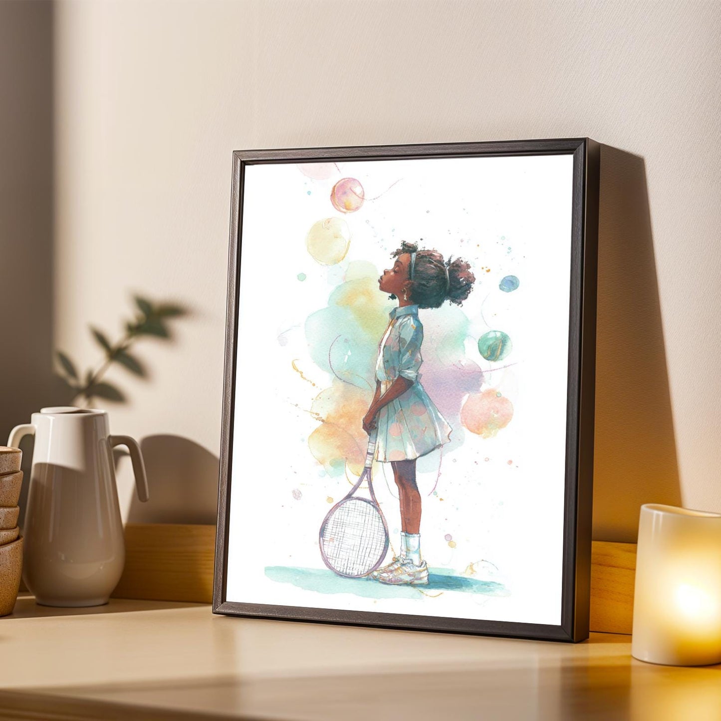 Aspiring Tennis Player Wall Art Print Soluna Soul