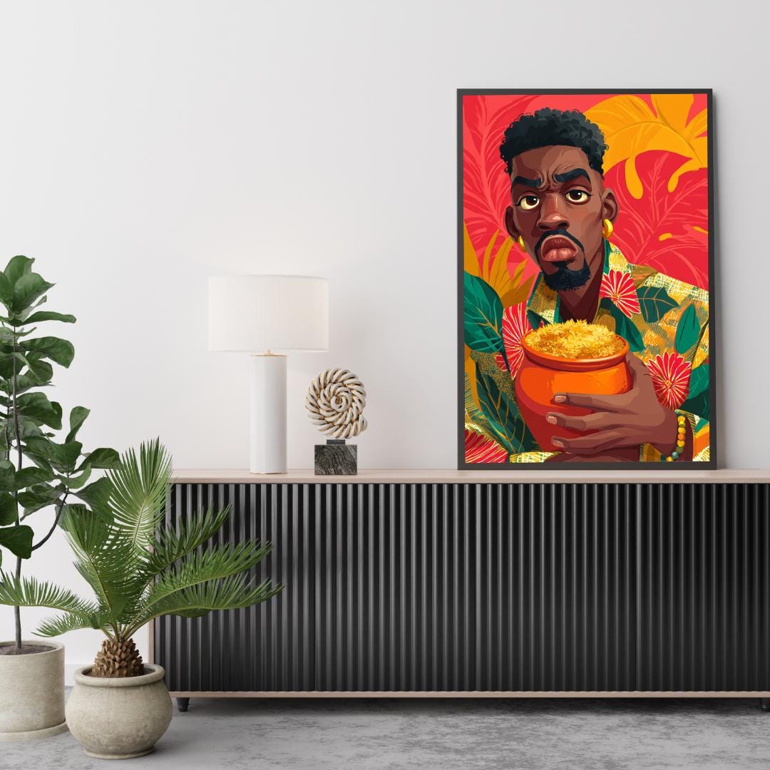 "King Of Jollof" Wall Art Print