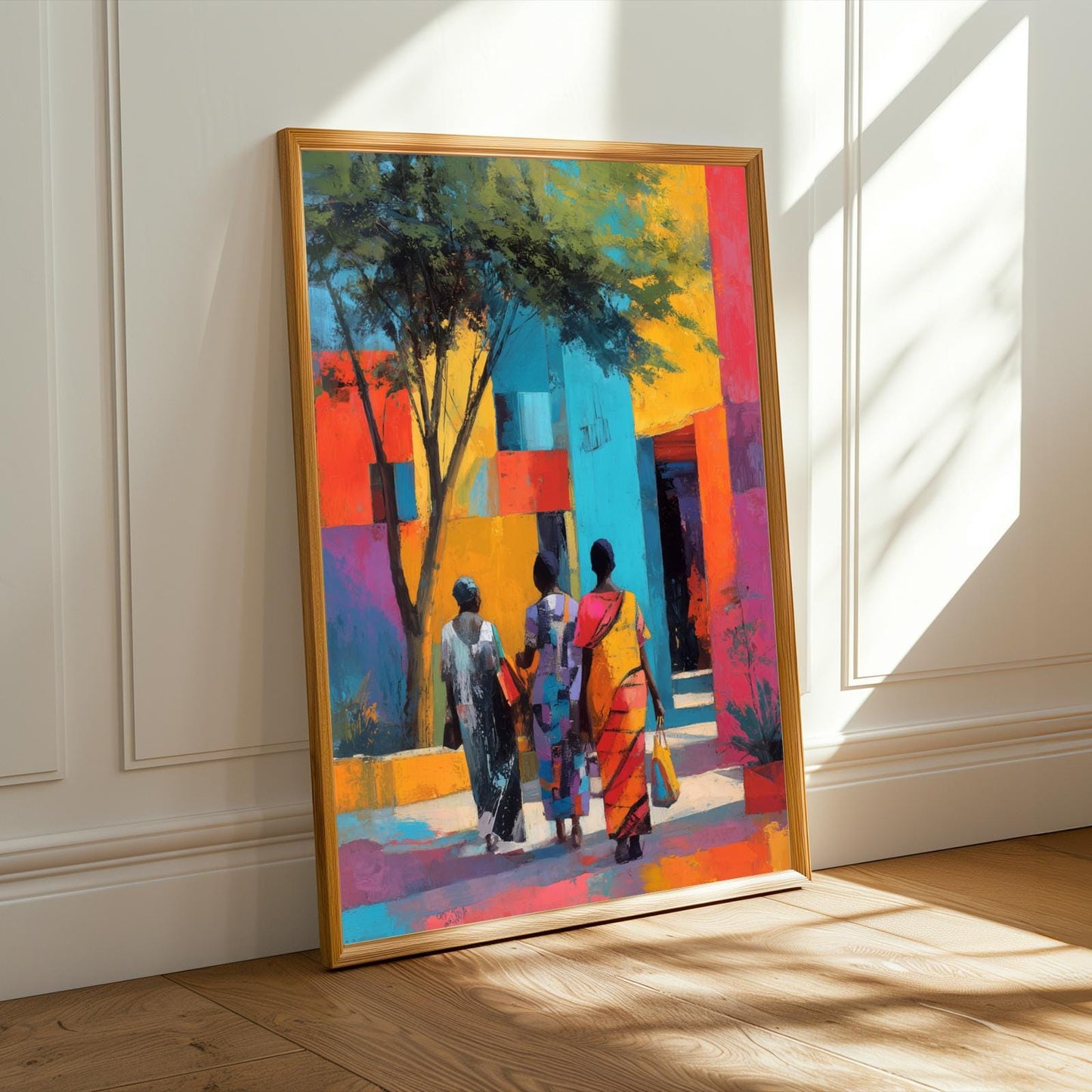 African Market Wall Art Print