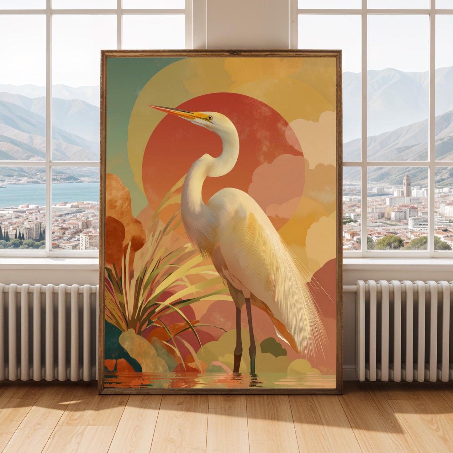 Majestic Egret Poster Wall Art Print