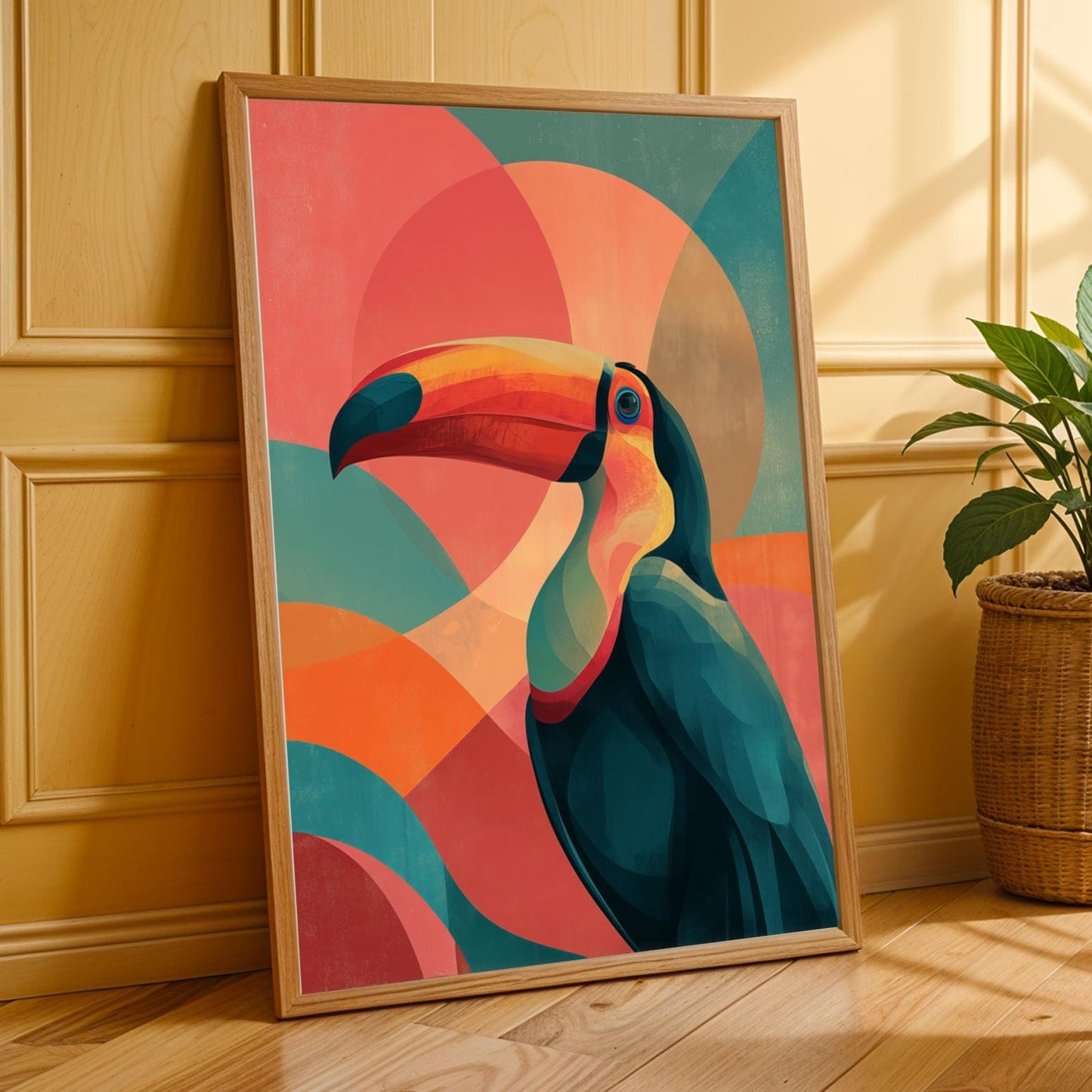 Geometric Toucan Wall Art Print