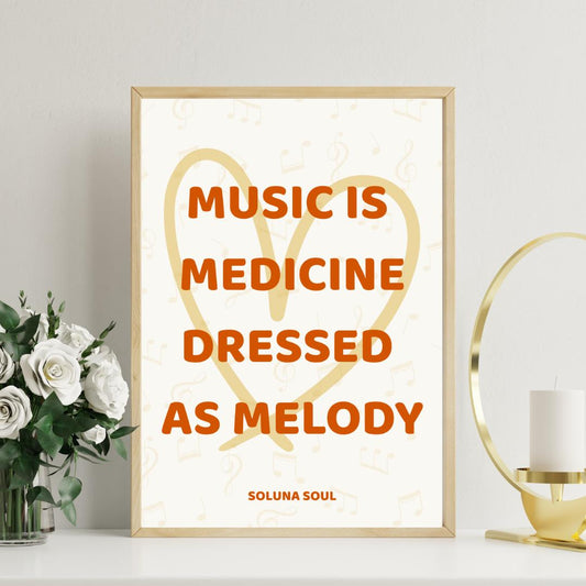 Music is Medicine Wall Art Print