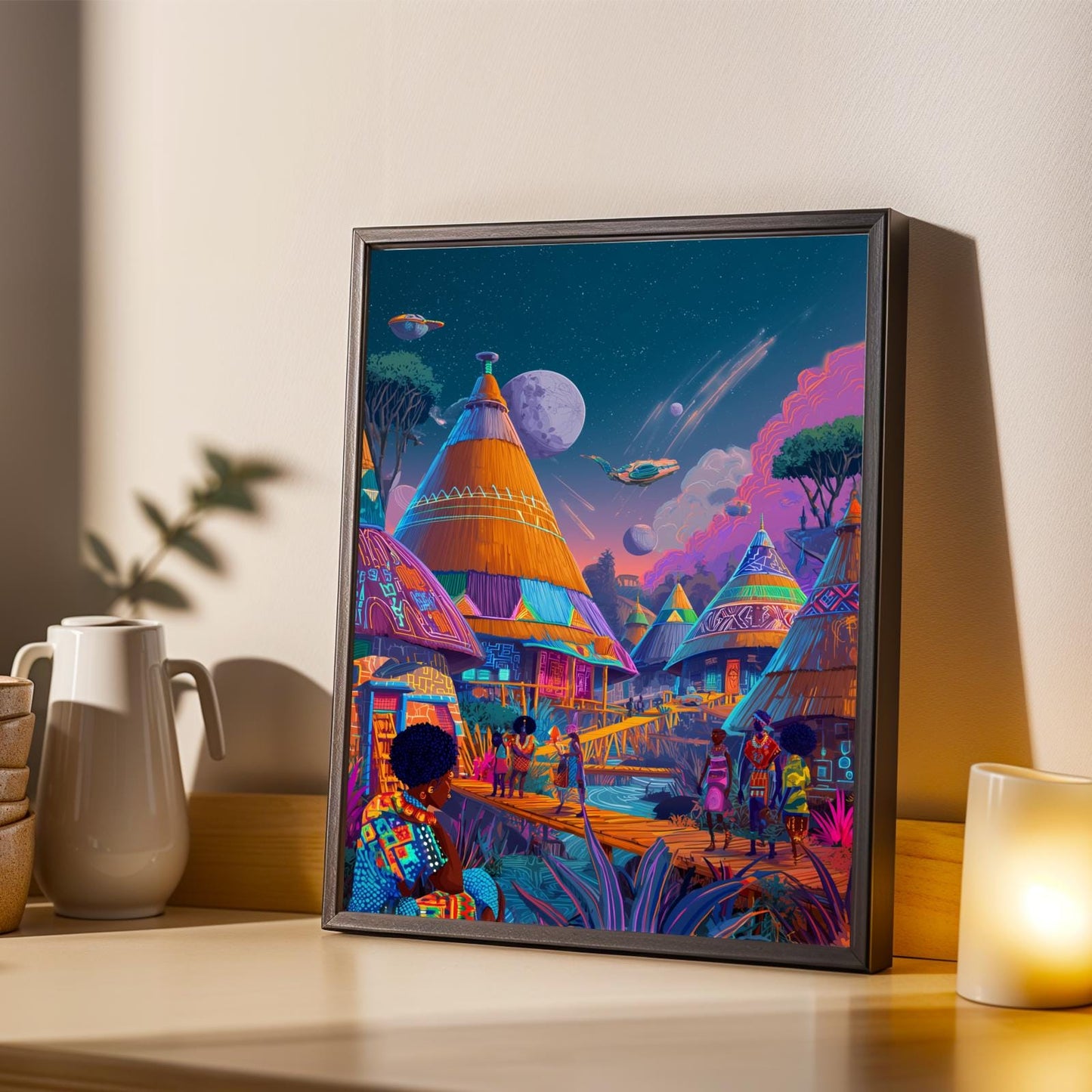 Afrofuturism Wall Art Print Soluna Soul