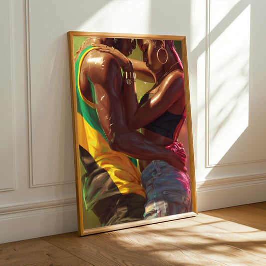 Dancehall Embrace Wall Art Print