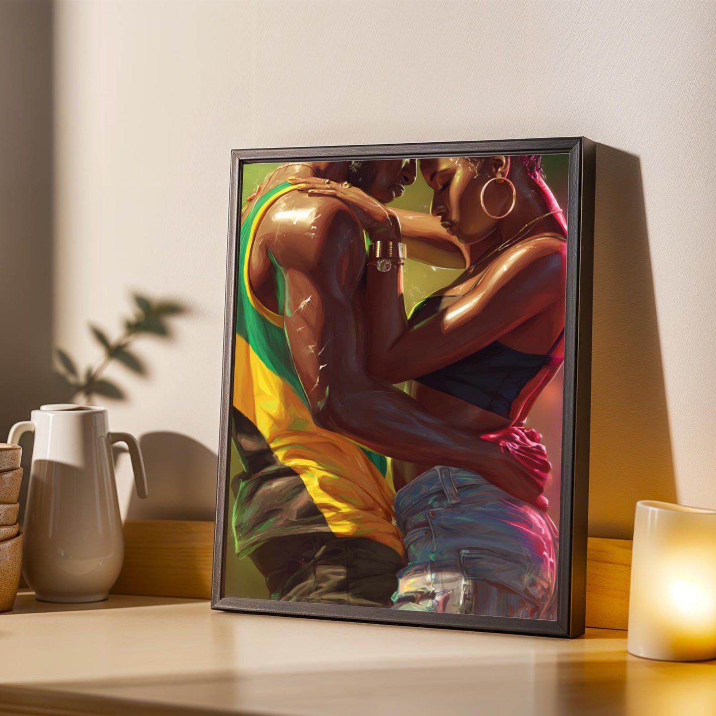 Dancehall Embrace Wall Art Print