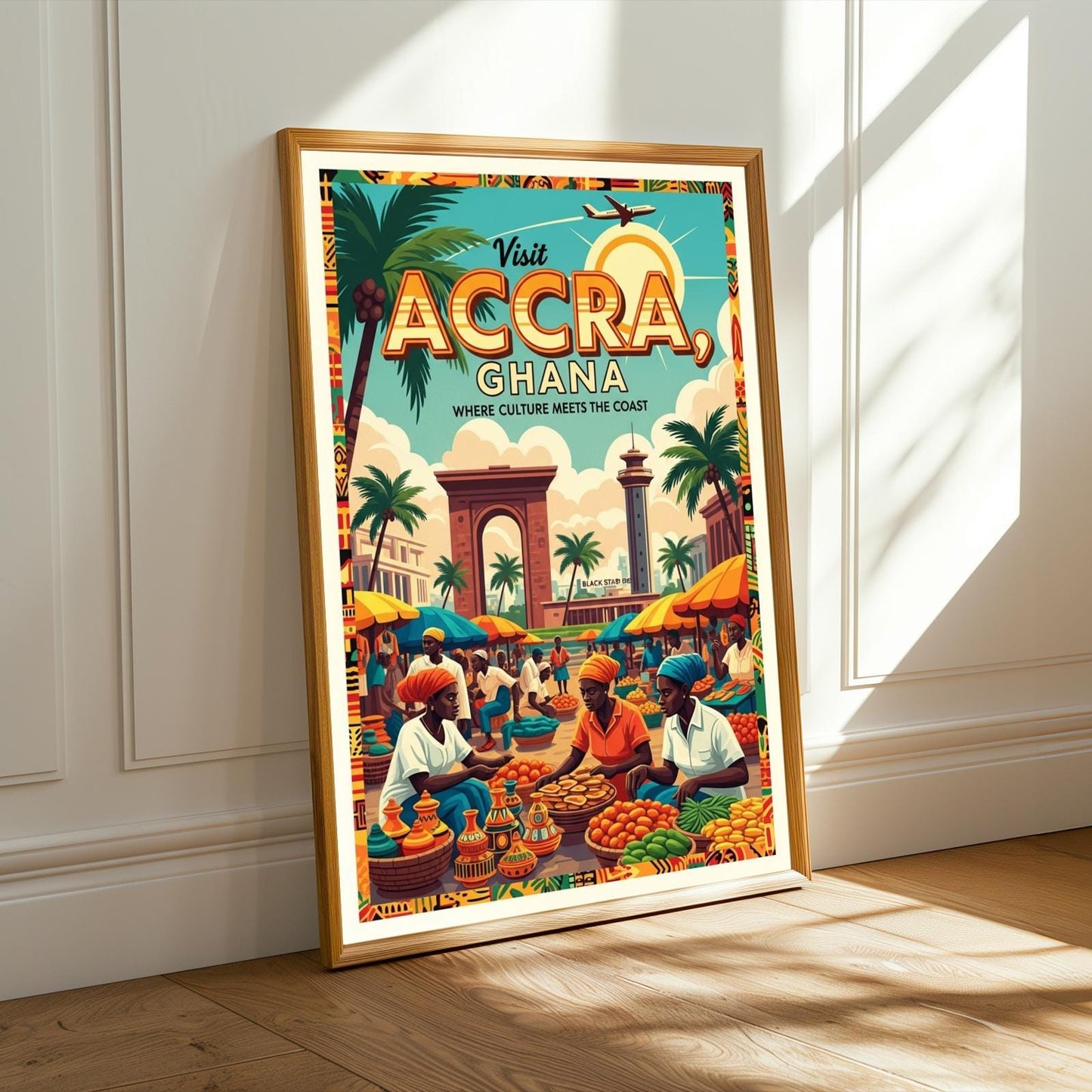 Accra, Ghana Reimagined Wall Art Print