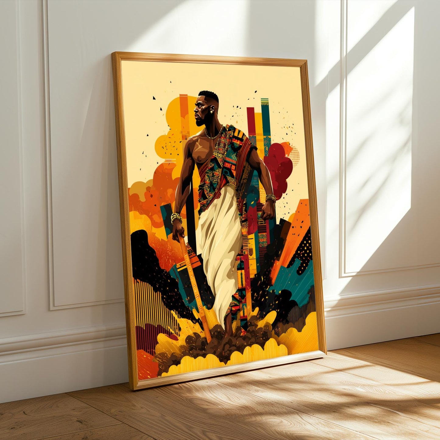 Untamed Spirit  African Warrior Wall Art Print