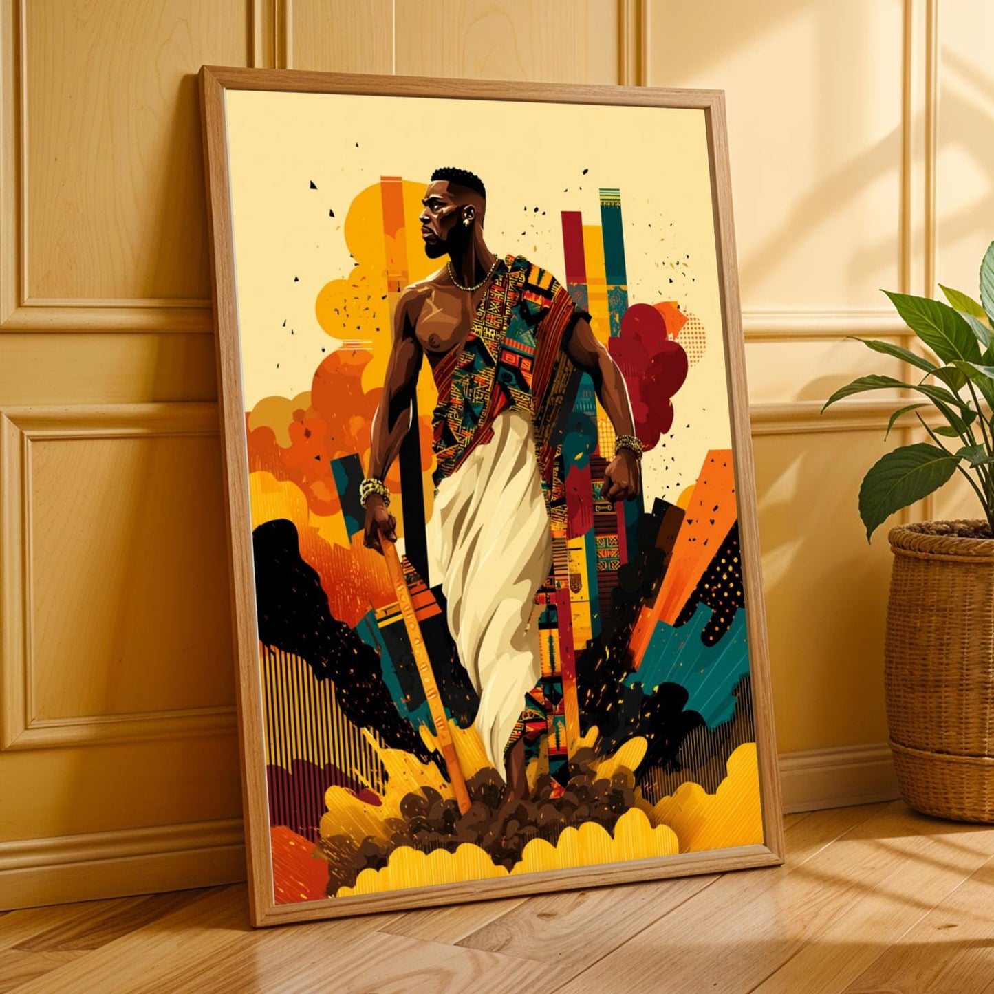 Untamed Spirit  African Warrior Wall Art Print