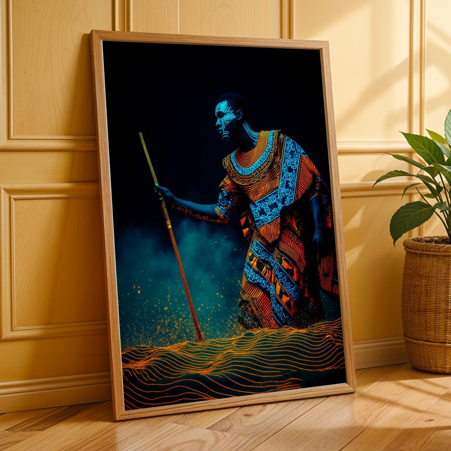 Untamed Spirit  African Warrior Wall Art Print
