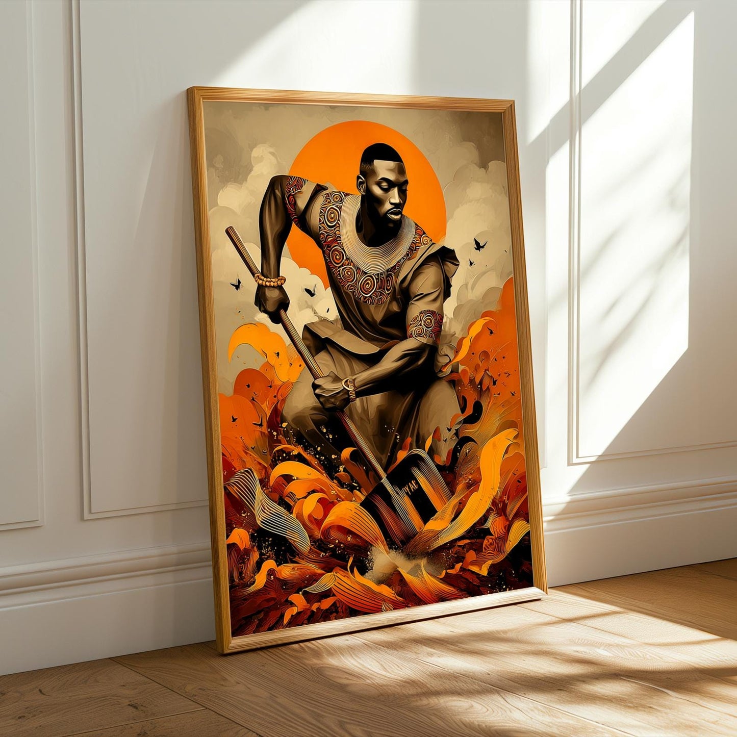Untamed Spirit  African Warrior Wall Art Print