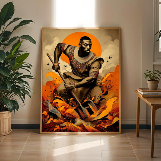 Untamed Spirit African Warrior Wall Art Print Soluna Soul
