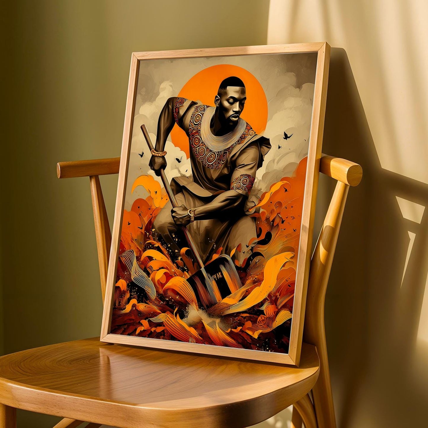 Untamed Spirit  African Warrior Wall Art Print