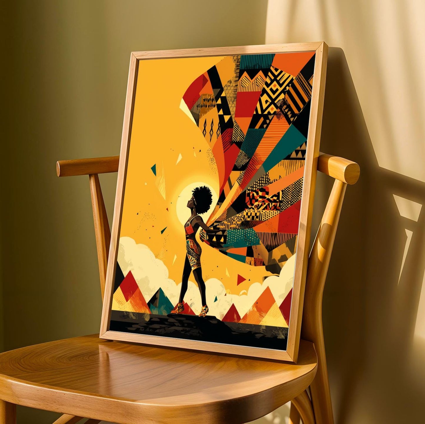 Untamed Spirit  African Warrior Wall Art Print