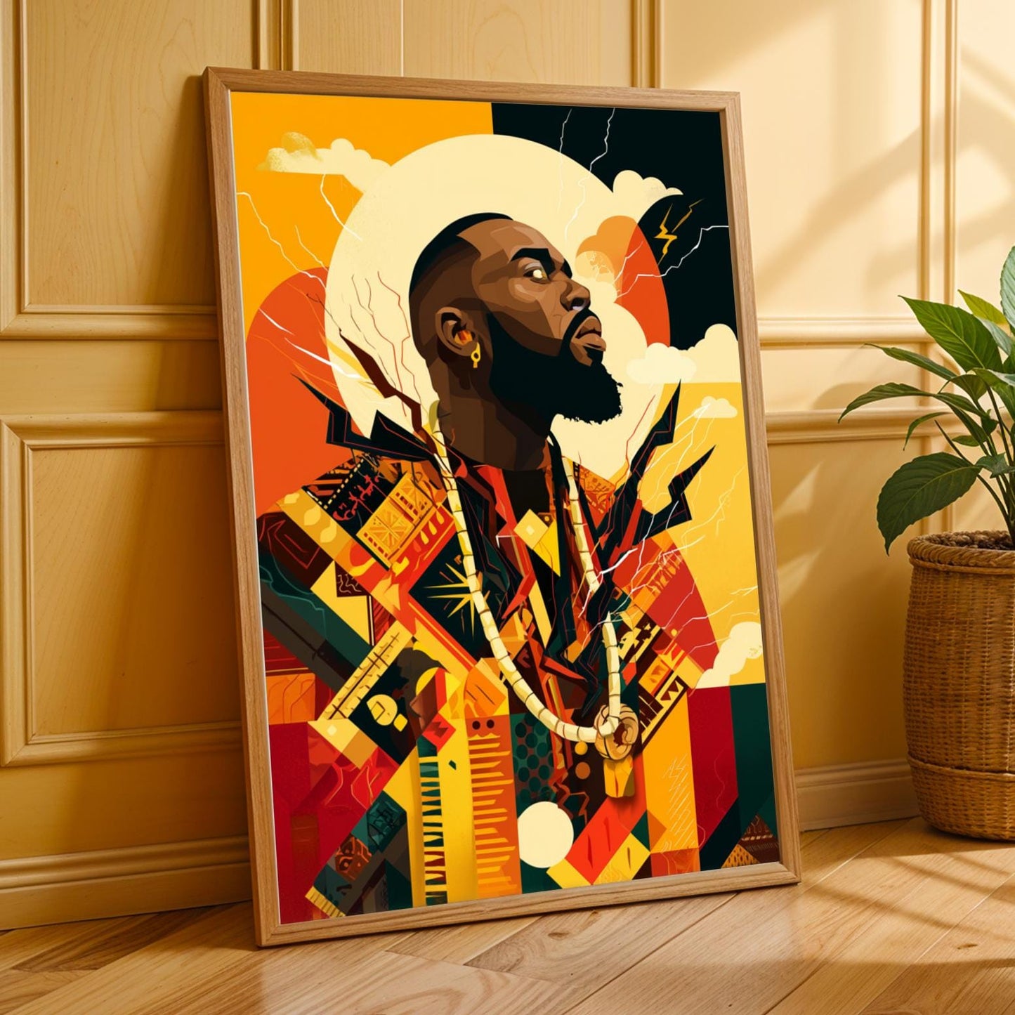 Untamed Spirit  African Warrior Wall Art Print