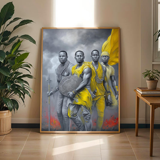 Untamed Spirit  African Warrior Wall Art Print