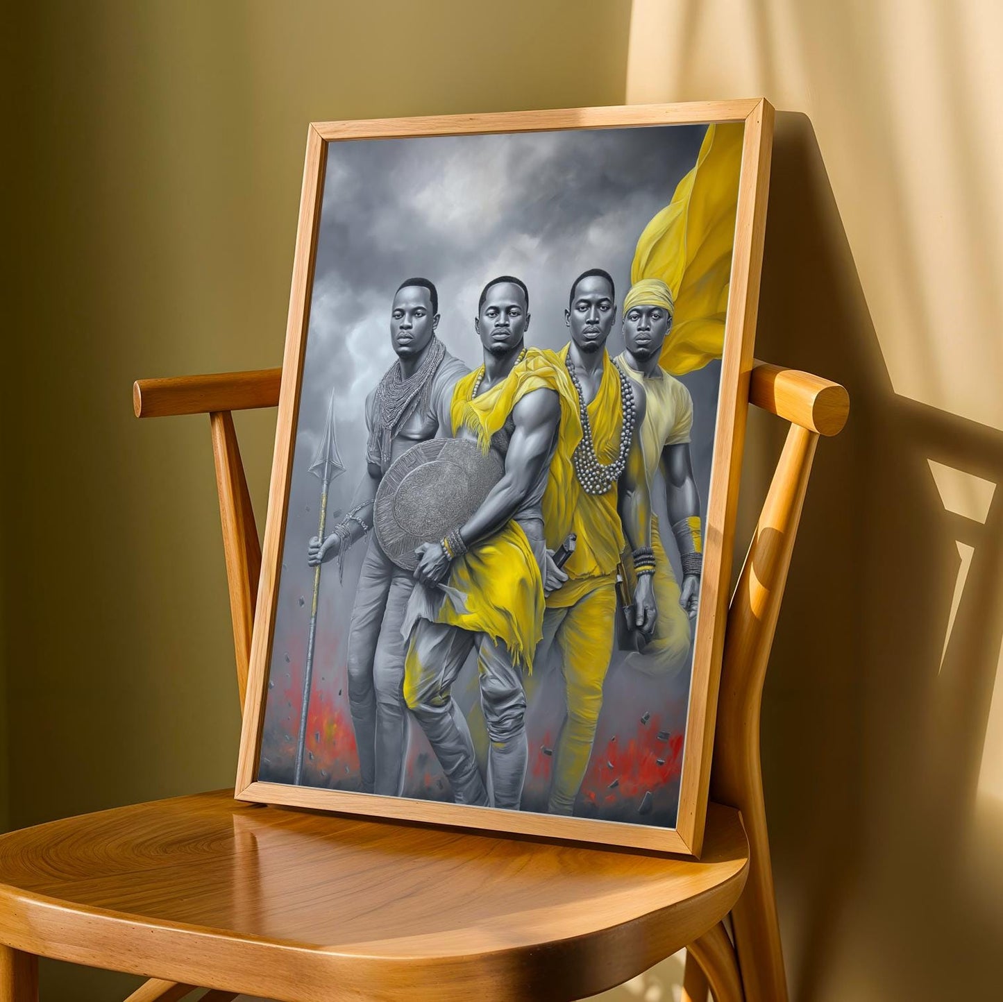 Untamed Spirit  African Warrior Wall Art Print