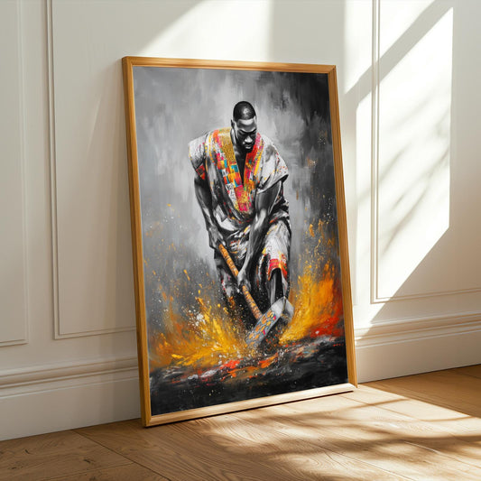 Untamed Spirit  African Warrior Wall Art Print