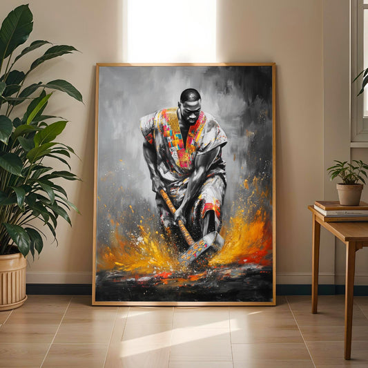 Untamed Spirit African Warrior Wall Art Print Soluna Soul