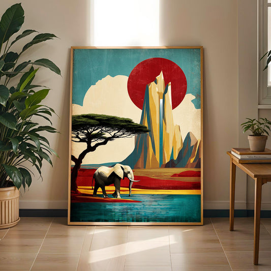 Safari Vibes Afrocentric Wall Art Print Soluna Soul