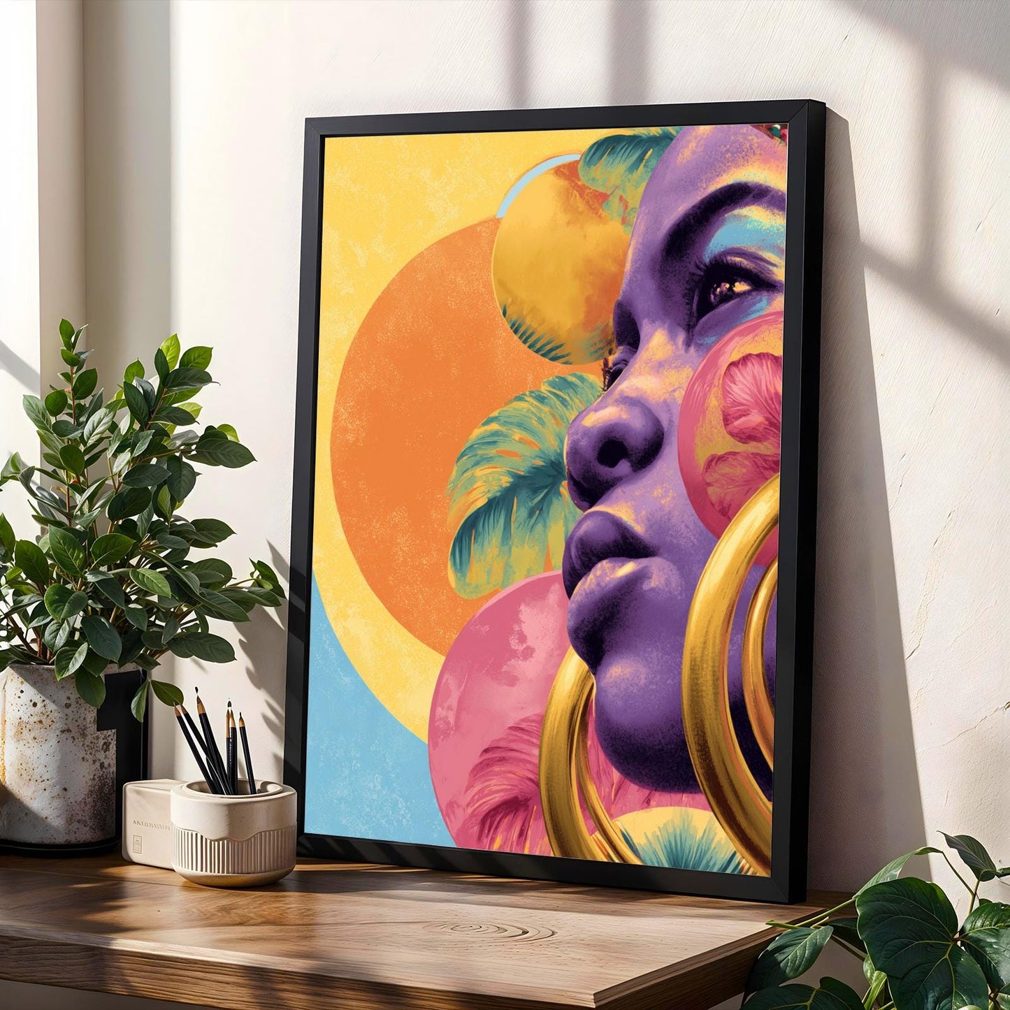 Tropical Foliage Portrait Wall Art Print