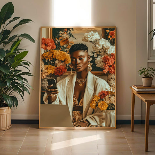 She Is The Moment  Wall Art Print