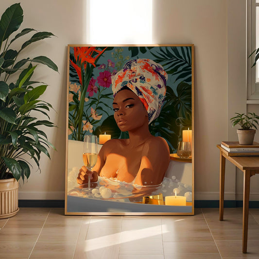 Luxe Moments - Elegant Woman Wall Art Print Soluna Soul