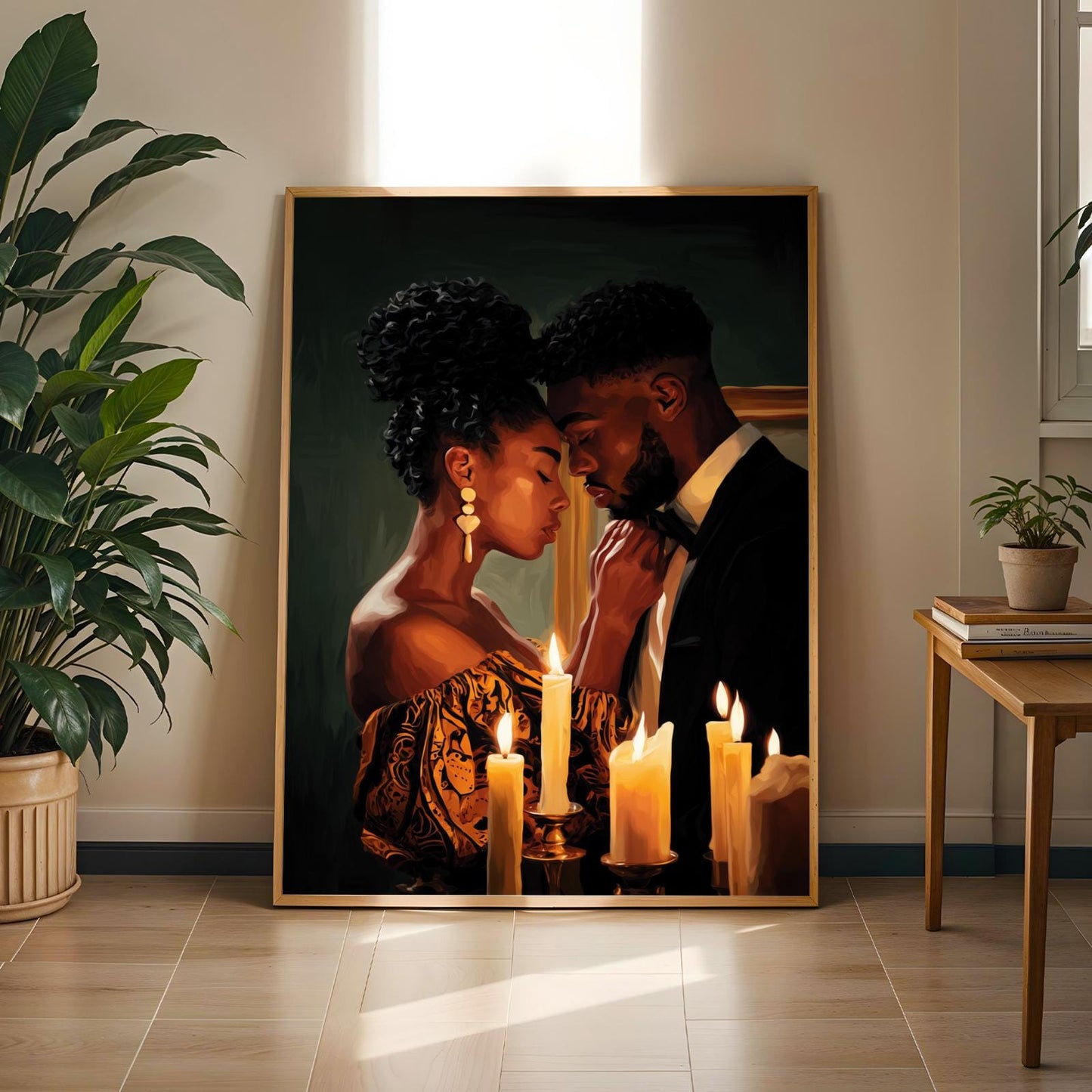 Romantic Candlelight Scene Wall Art Print