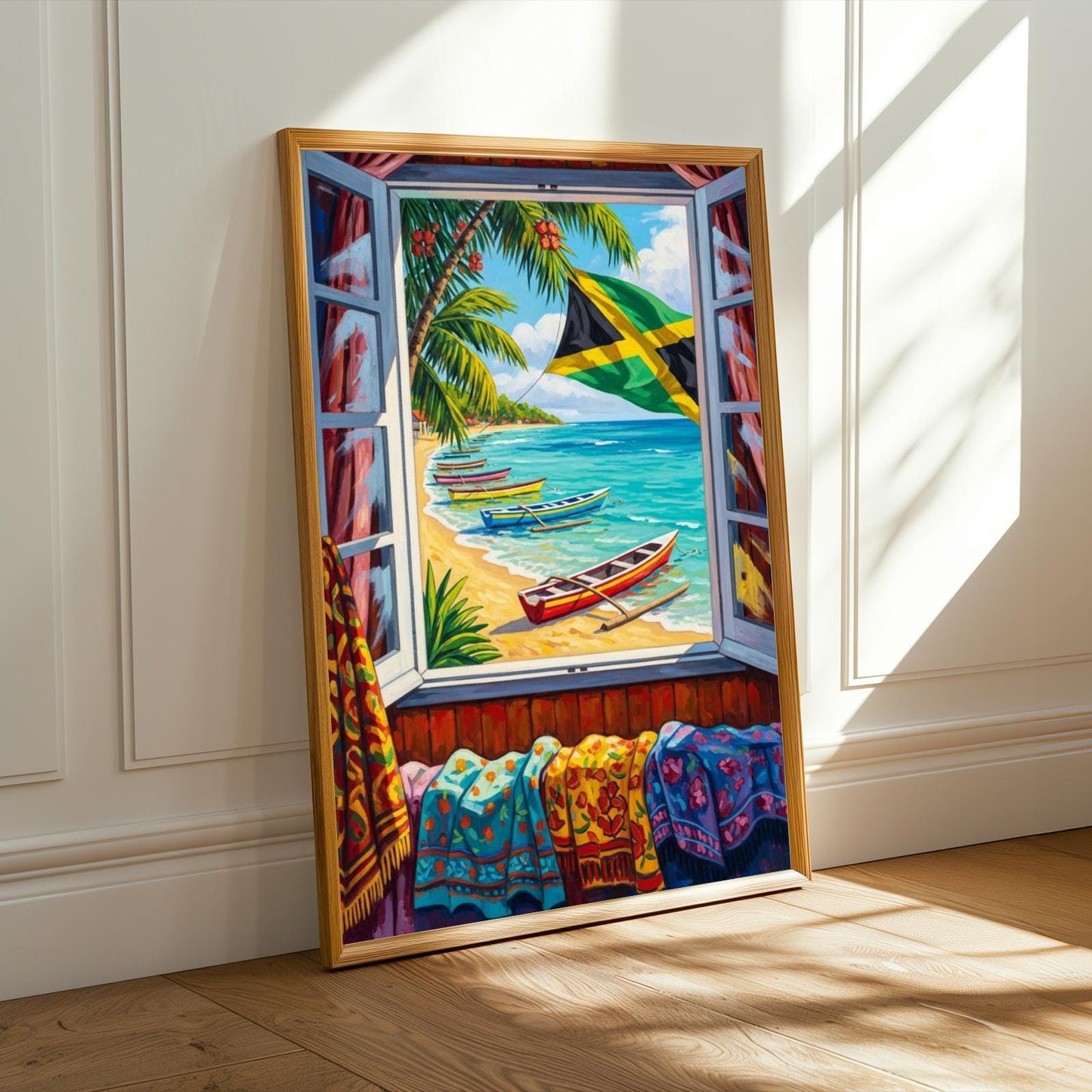 Matisse Inspired Carribean Beach Wall Art Print