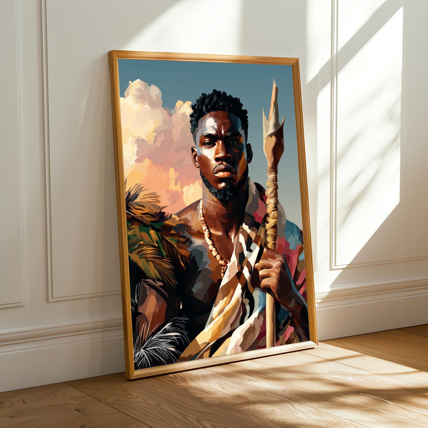 Geometric Cultural Figure Wall Art Print