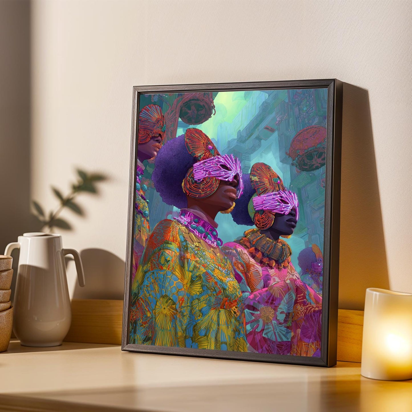Afrofuturism Wall Art Print Soluna Soul