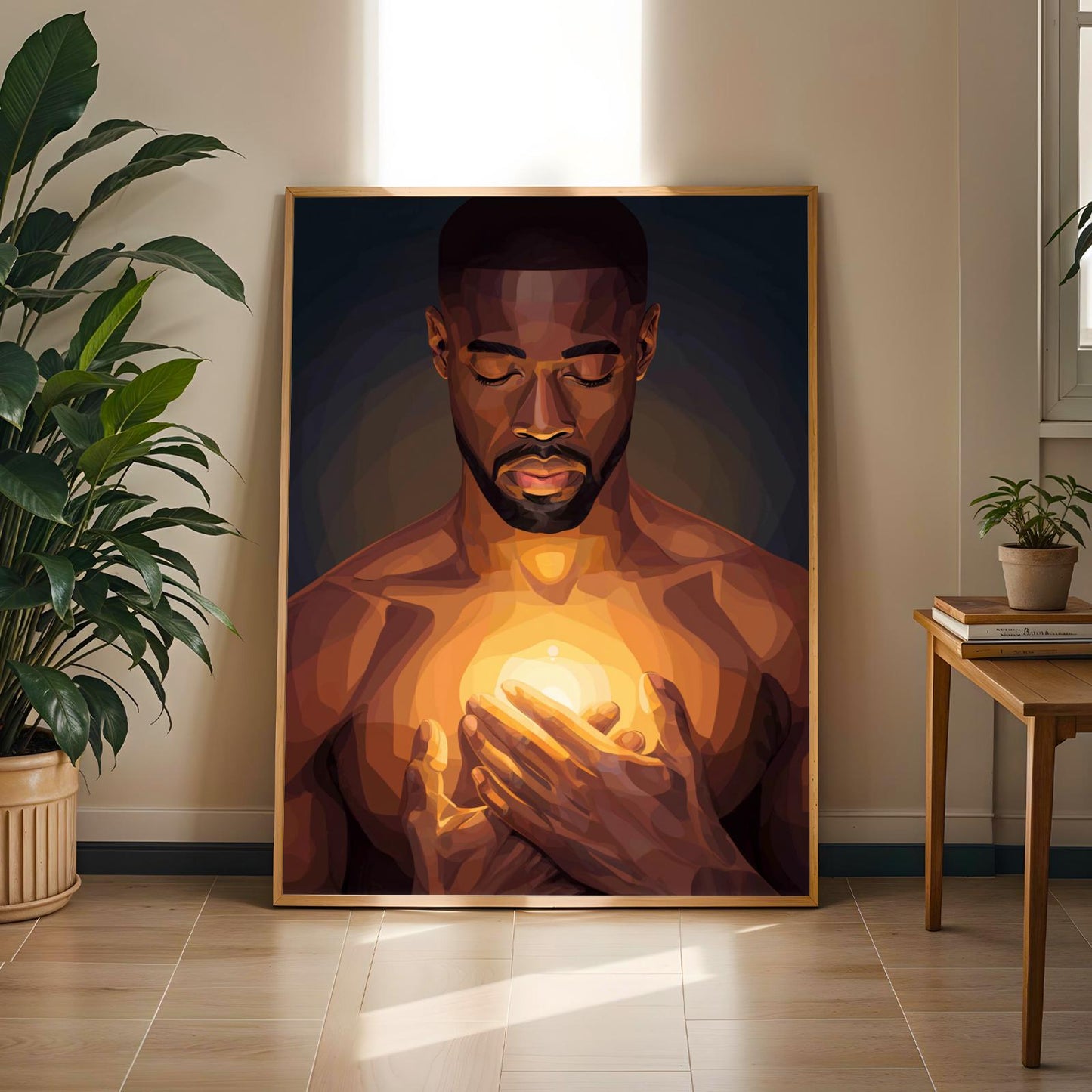 Radiant Soul - Afro Glow Wall Art Print